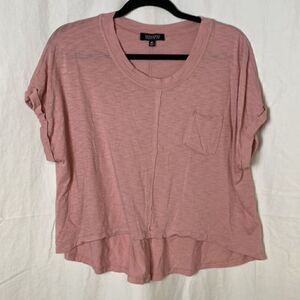 #138 LALA LAND cropped pink t shirt